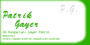 patrik gayer business card